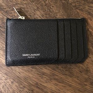 Saint Laurent Zip Card Holder Case Wallet